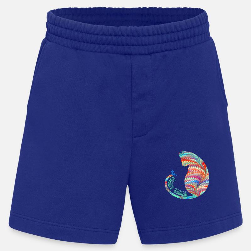 Chat avec fée E 72 - Short bio épais fabriqué en UE - Iconic Blue