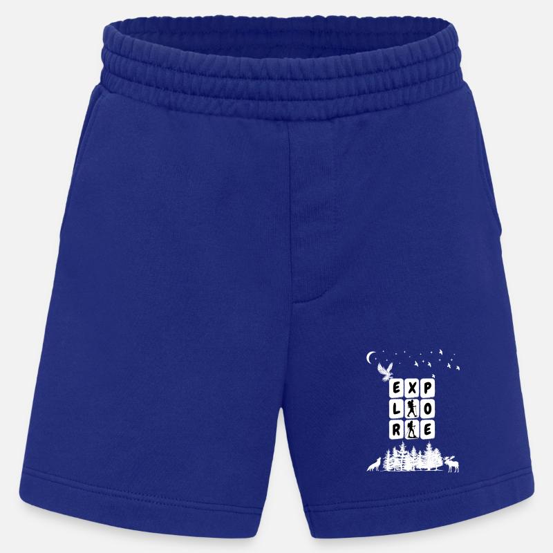 Explore Camping Graphic - Heavyweight Shorts - made by SPREAD  - Iconic Blue