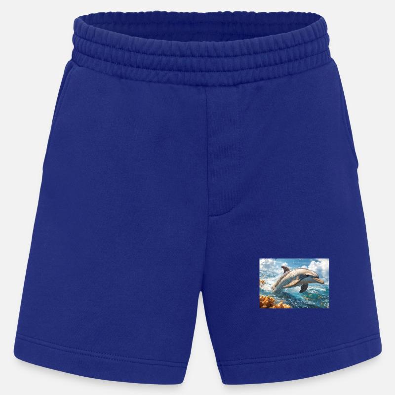 Springender Delfin Tümmler Meeressäuger - Heavyweight Shorts - made by SPREAD  - Iconic Blue