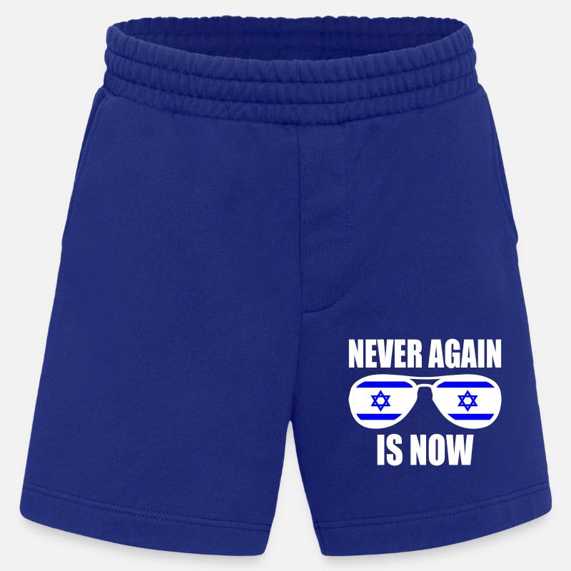 Never again is now - Heavyweight Shorts - made by SPREAD  - Iconic Blue