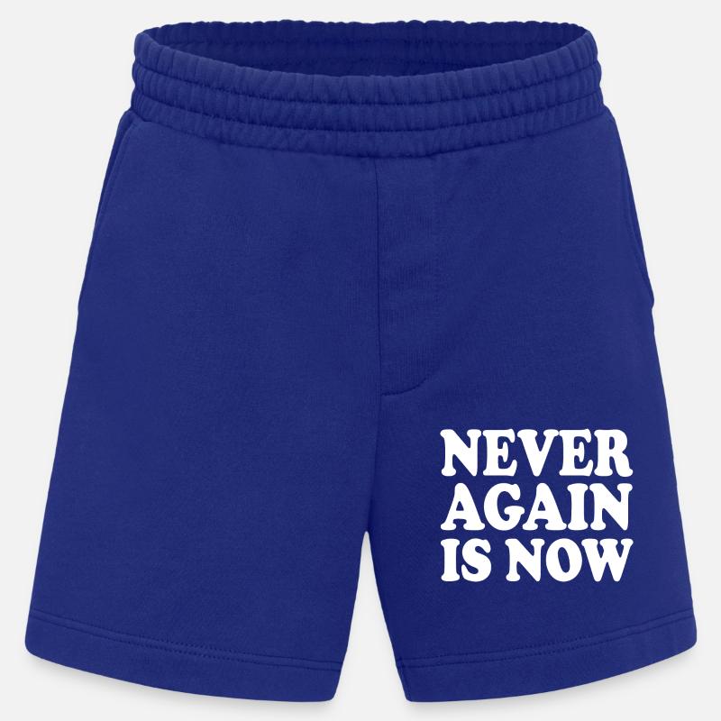 Never again is now - Short bio épais fabriqué en UE - Iconic Blue