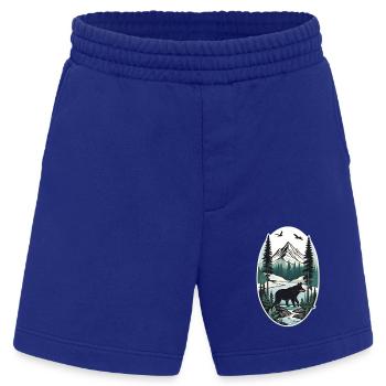 Gelassenheit in der Wildnis - Heavyweight Shorts - made by SPREAD  - Iconic Blue - Vorne