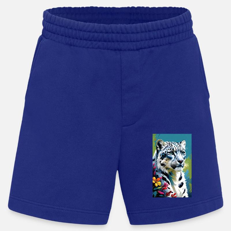 Schneeleopard | Leopard | Raubtier - Heavyweight Shorts - made by SPREAD  - Iconic Blue