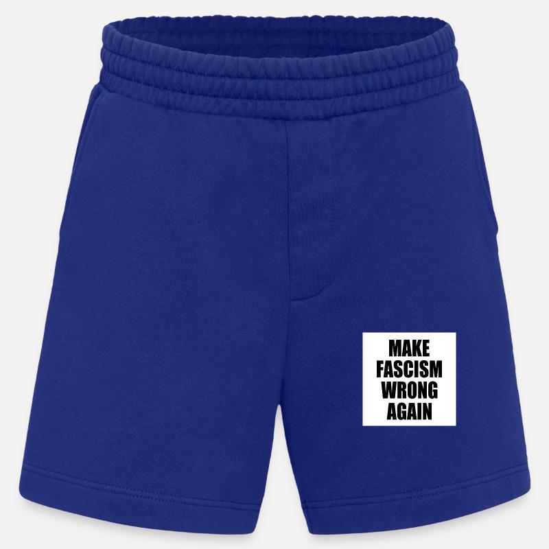 make fascism wrong again - Heavyweight Shorts - made by SPREAD  - Iconic Blue