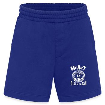 Dirt Bike Rider HEart Pounds MX Motocross - Heavyweight Shorts - made by SPREAD  - Iconic Blue - Front