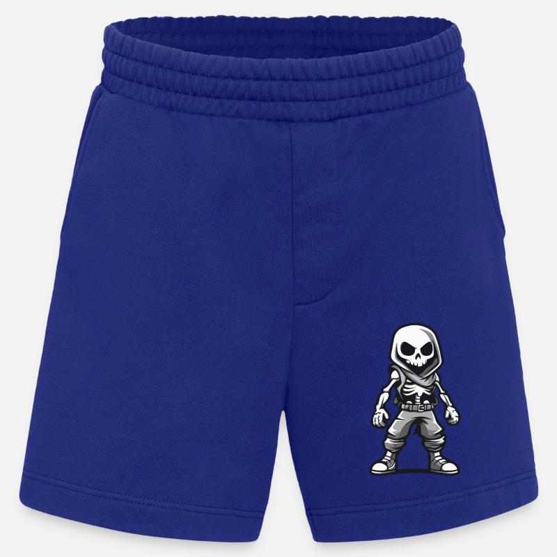 Skeleton Halloween Comic - Heavyweight Shorts - made by SPREAD  - Iconic Blue