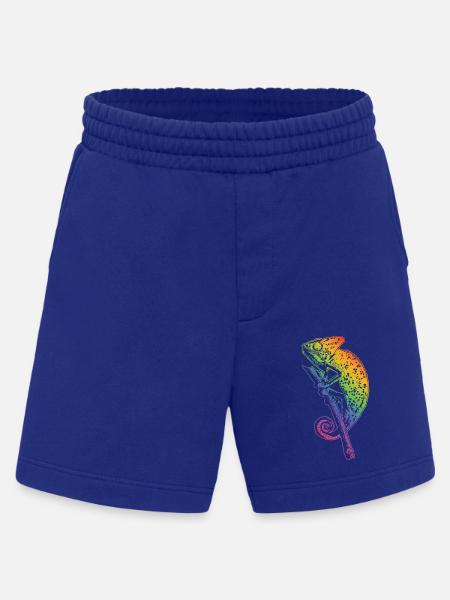 Chamäleon Eidechse Grafik Reptil Chamäleon Liebhaber - Heavyweight Shorts - made by SPREAD  - Iconic Blue