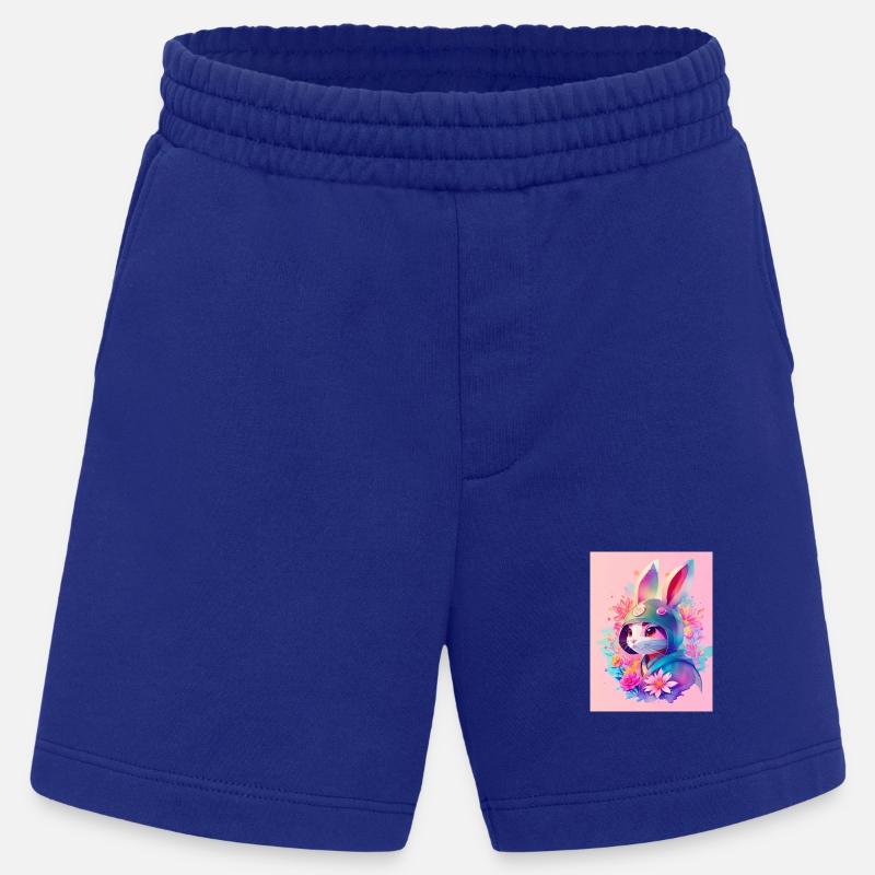 Lapin dans le style numérique - Short bio épais fabriqué en UE - Iconic Blue
