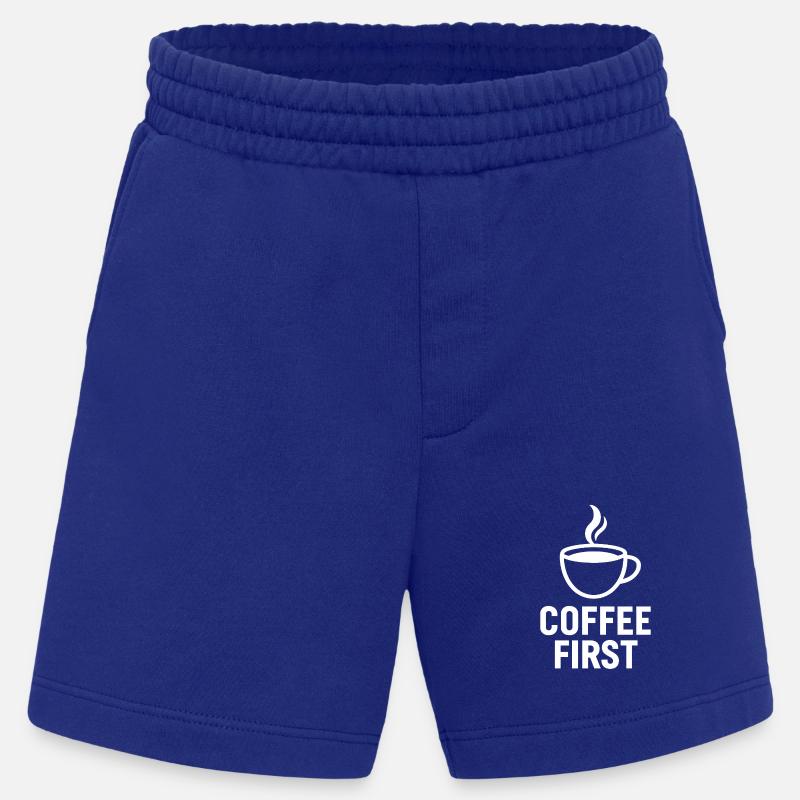 Coffee First – Minimal Coffee Design - Short bio épais fabriqué en UE - Iconic Blue
