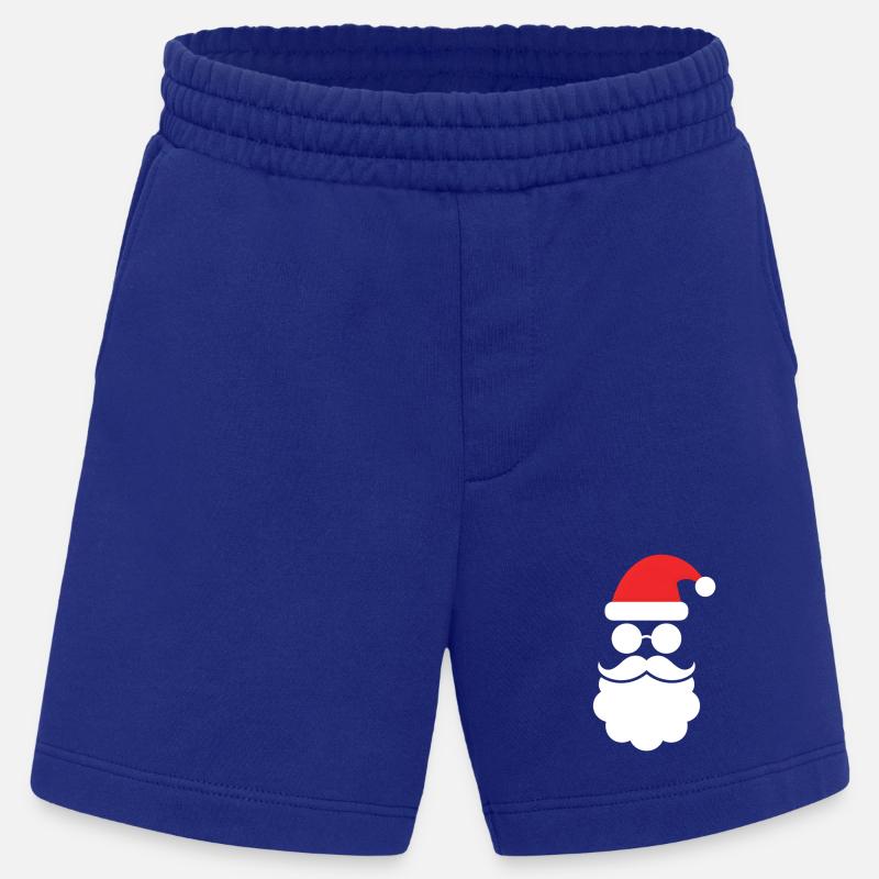 Weihnachtsmann mit Bart Minimal Kopf Design - Heavyweight Shorts - made by SPREAD - Iconic Blue