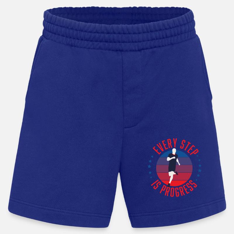 Runner Every Step is Progress - Heavyweight Shorts - made by SPREAD  - Iconic Blue