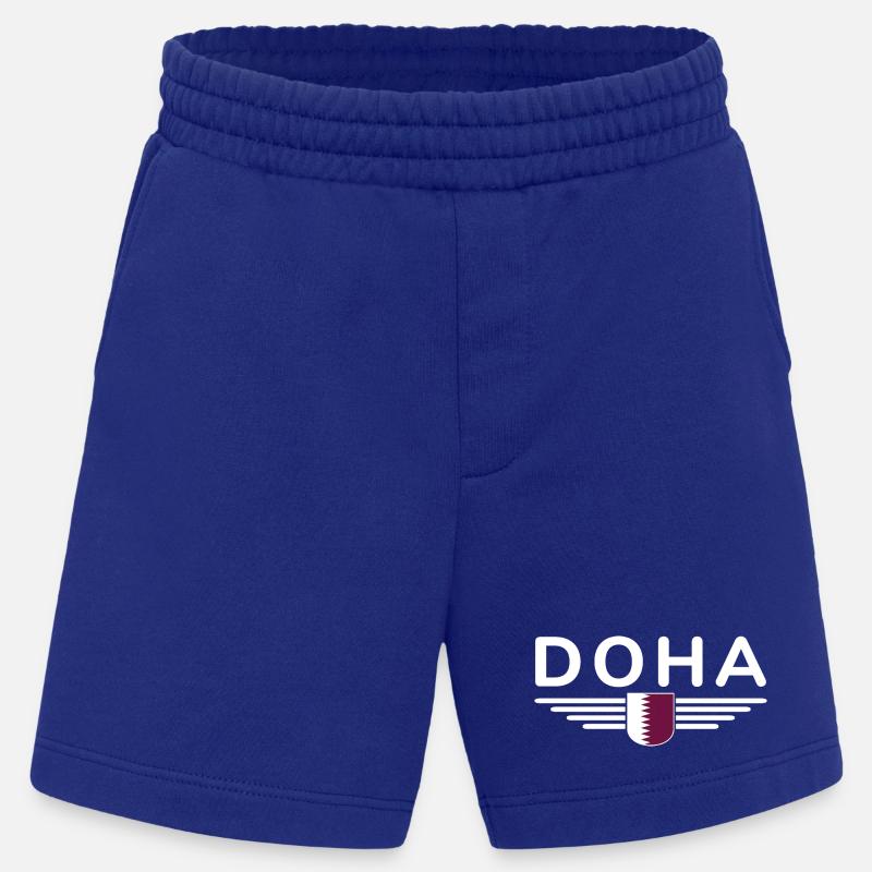 Doha Design – Élégant et unique - Short bio épais fabriqué en UE - Iconic Blue