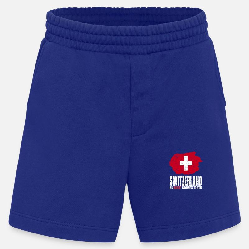 Drapeau de la Suisse - Short bio épais fabriqué en UE - Iconic Blue