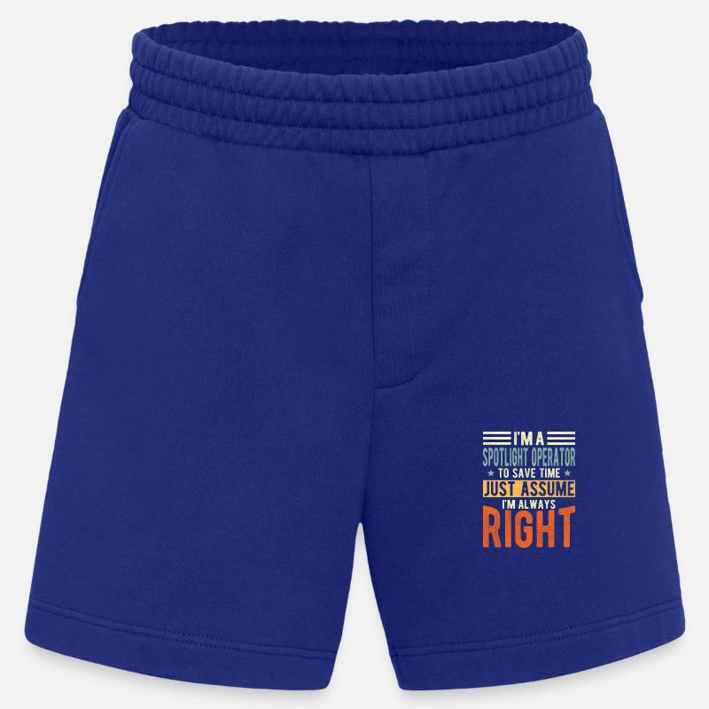 Spotlight -operator - Heavyweight Shorts - made by SPREAD  - Iconic Blue