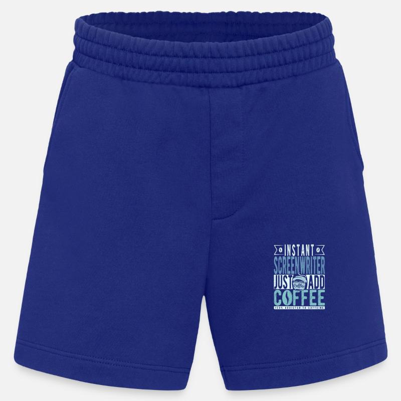 Scénariste Kaffee Spruch - Short bio épais fabriqué en UE - Iconic Blue