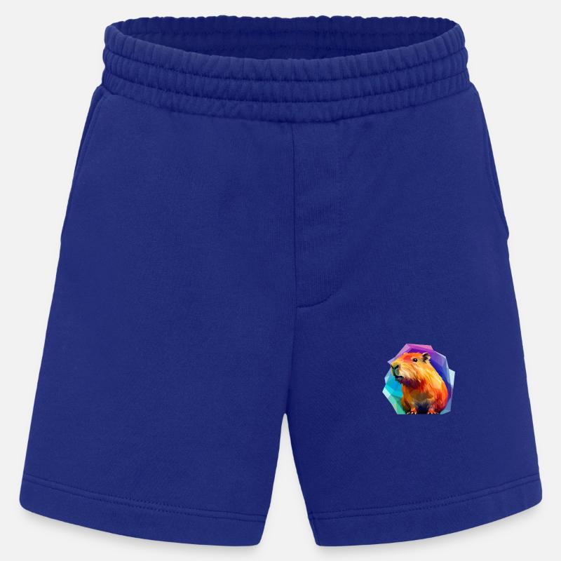 Capybara Low Polygon Design - Heavyweight Shorts - made by SPREAD  - Iconic Blue