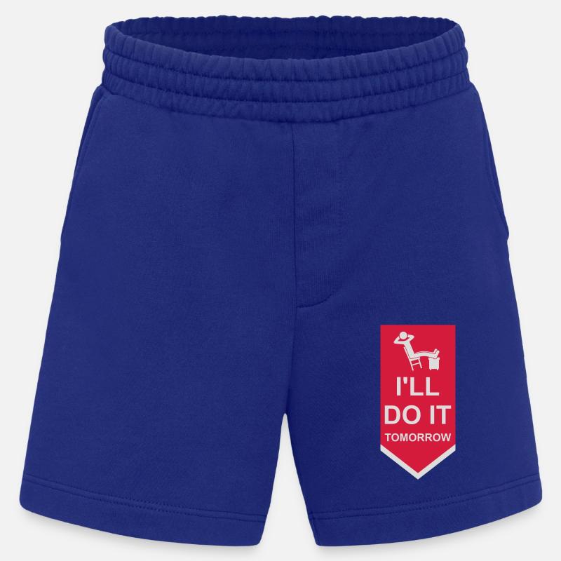 do it tomorrow quote - Heavyweight Shorts - made by SPREAD  - Iconic Blue