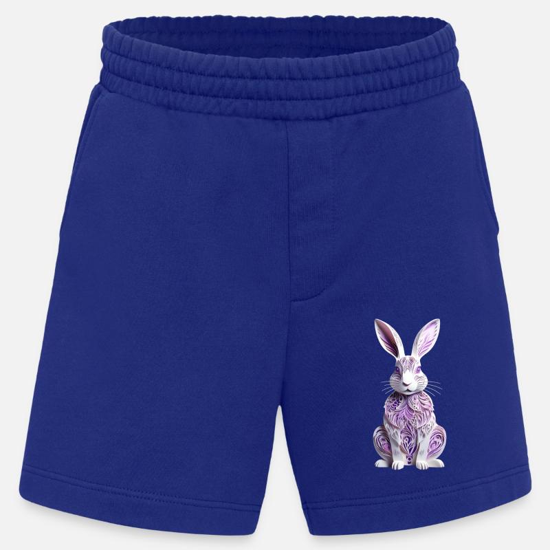Bunny - Easter Bunny in Silhouette - Heavyweight Shorts - made by SPREAD  - Iconic Blue