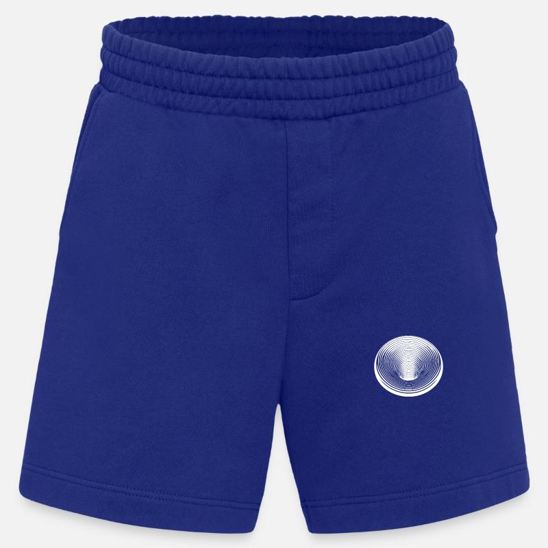 Geometric circles that collapse - Heavyweight Shorts - made by SPREAD  - Iconic Blue