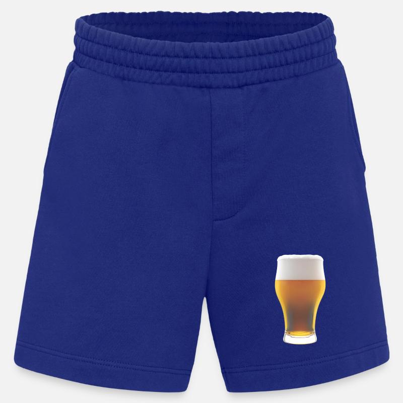 Biergradienten Glas mit Schaum - Heavyweight Shorts - made by SPREAD  - Iconic Blue