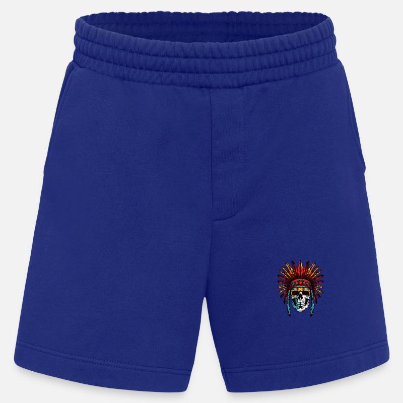 Apache Totenkopf Indianer - Heavyweight Shorts - made by SPREAD  - Iconic Blue