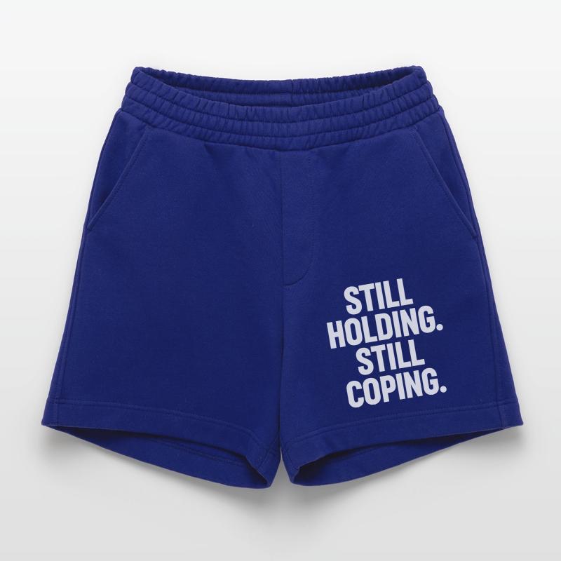 Still Holding Still Coping Krypto Meme Design Heavyweight Shorts - made by SPREAD 