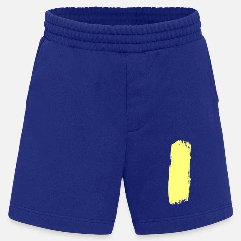 Gelber Strich durch die Mitte - Heavyweight Shorts - made by SPREAD - Iconic Blue