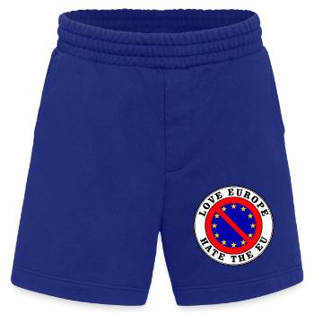 Anti eu - love europe hate the eu - Heavyweight Shorts - made by SPREAD  - Iconic Blue - Vorne
