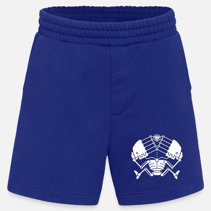 3rd Eye Robotics - white version - Heavyweight Shorts - made by SPREAD  - Iconic Blue