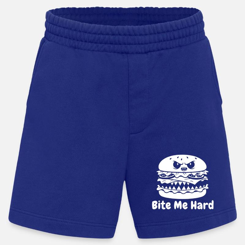 Wütender Hamburger Bite Design - Heavyweight Shorts - made by SPREAD  - Iconic Blue