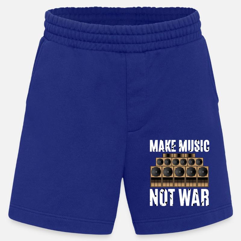 Make Music Not War - Heavyweight Shorts - made by SPREAD  - Iconic Blue