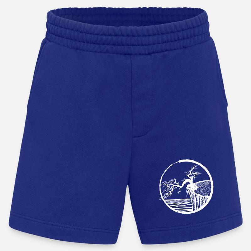 Landschaft mit Baum am Klippenrand - Heavyweight Shorts - made by SPREAD  - Iconic Blue