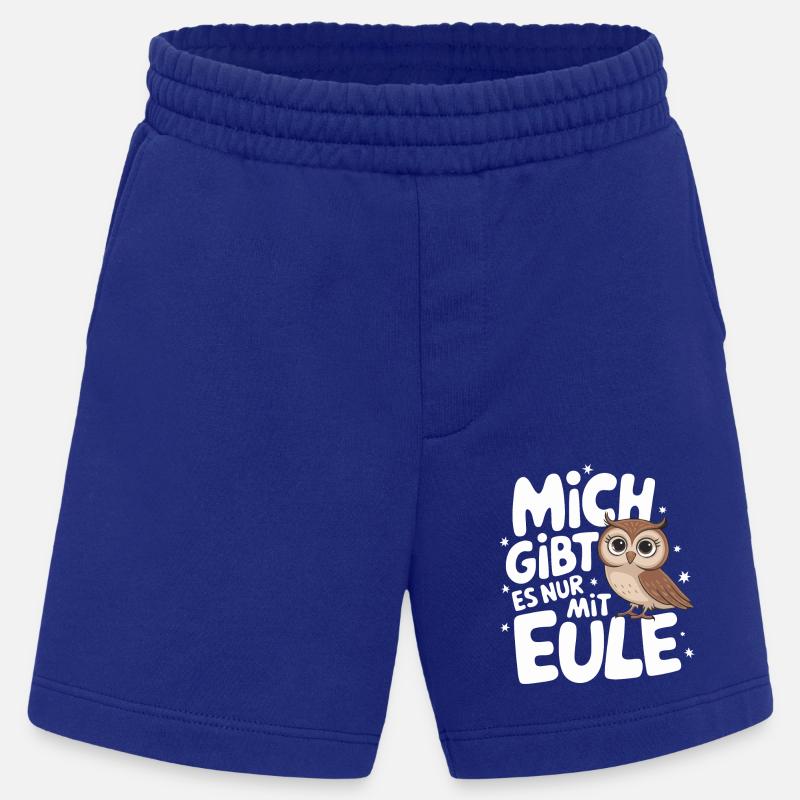 Nachteule Eule Eulen Vogel - Heavyweight Shorts - made by SPREAD  - Iconic Blue