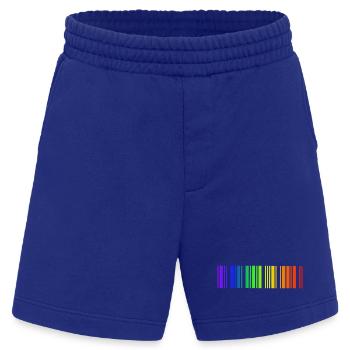Regenbogen Strichcode, LGBT - Heavyweight Shorts - made by SPREAD  - Iconic Blue - Vorne