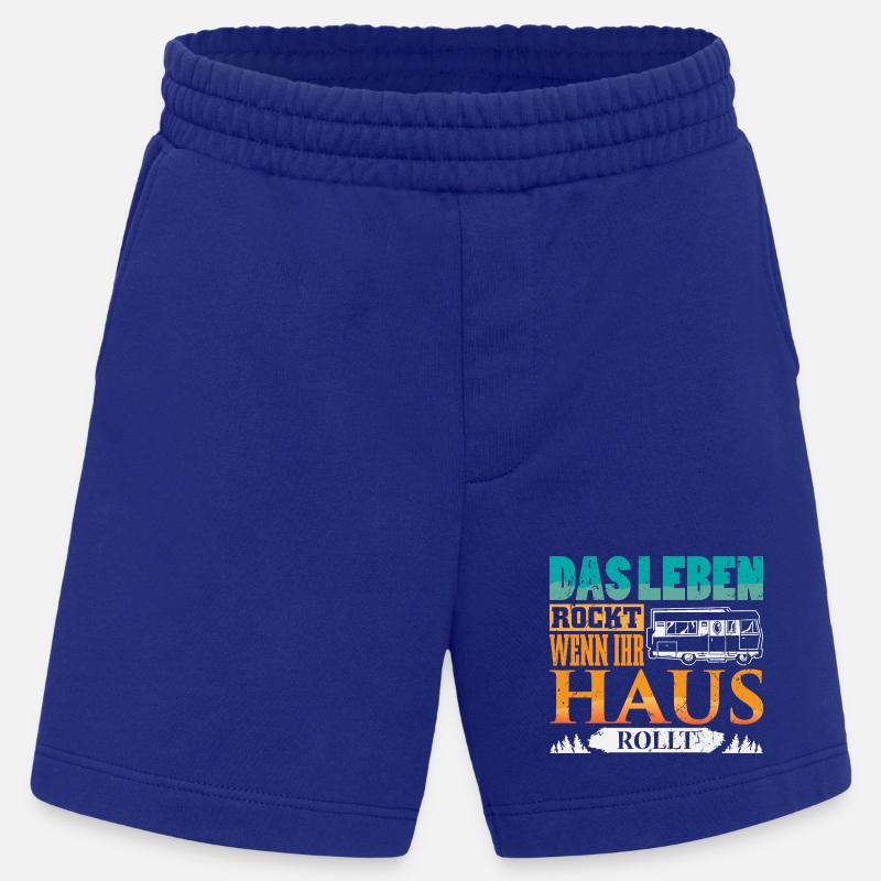 Camper Camping Wohnwagen Spruch - Heavyweight Shorts - made by SPREAD  - Iconic Blue