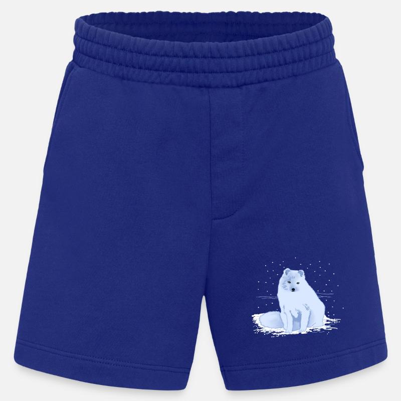 Polarfuchs im Schnee - Heavyweight Shorts - made by SPREAD  - Iconic Blue