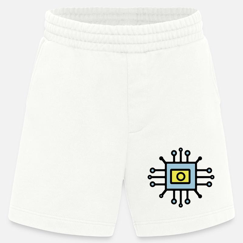 Chip Digital Computer Sensor - Heavyweight Shorts - made by SPREAD  - OFF WHITE