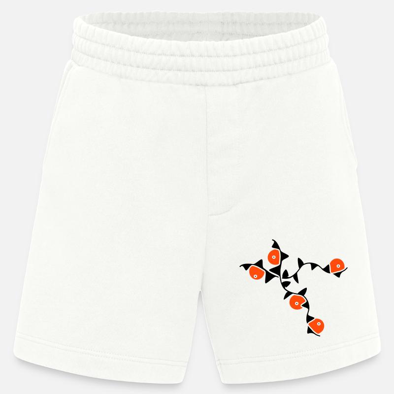 Vrilles de fleurs - Short bio épais fabriqué en UE - OFF WHITE