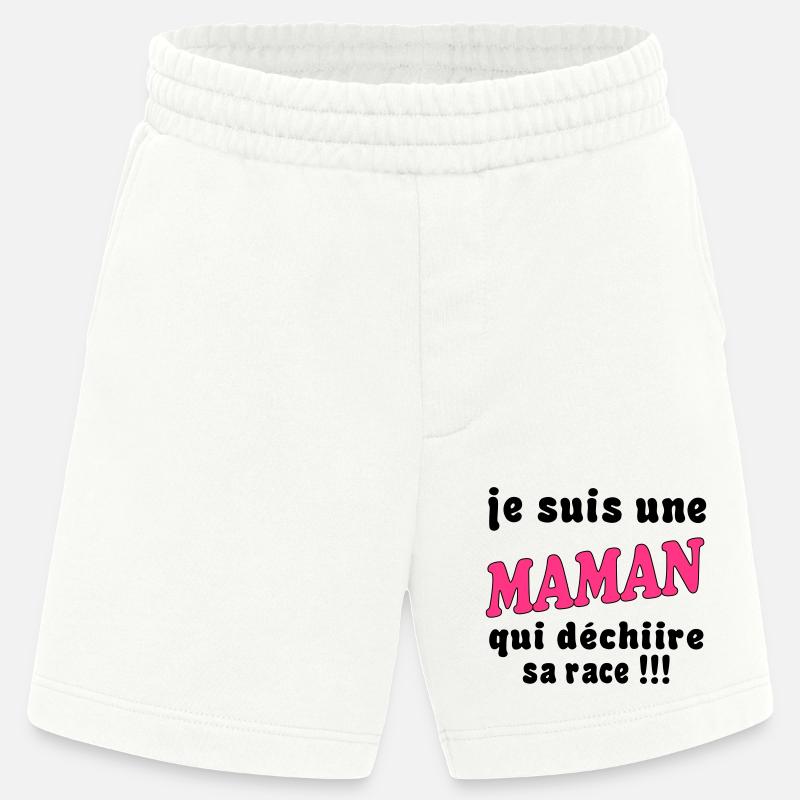 Ich bin eine MAMA... - Heavyweight Shorts - made by SPREAD  - OFF WHITE