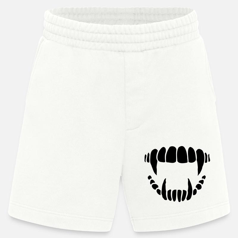 Conception de dents de vampire - Short bio épais fabriqué en UE - OFF WHITE