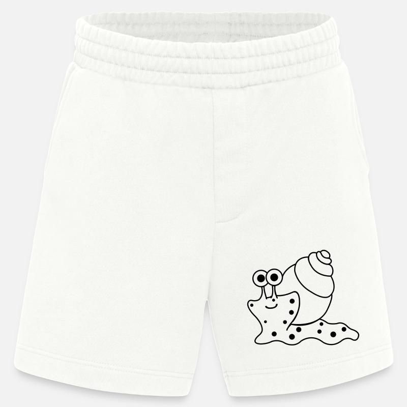 schnecke funny - Heavyweight Shorts - made by SPREAD  - OFF WHITE