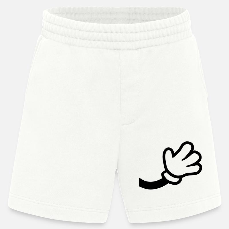 Comic Hand Winkend - Heavyweight Shorts - made by SPREAD  - OFF WHITE