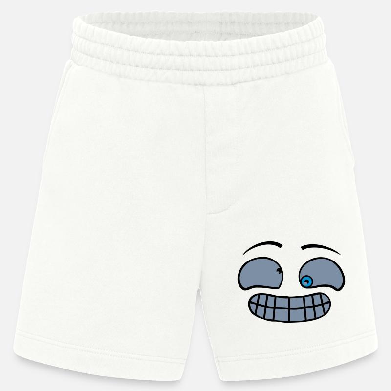 Freches Grimasse Gesicht - Heavyweight Shorts - made by SPREAD  - OFF WHITE