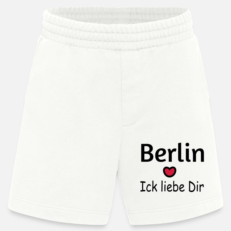 Berlin Ich liebe Dir - Heavyweight Shorts - made by SPREAD  - OFF WHITE