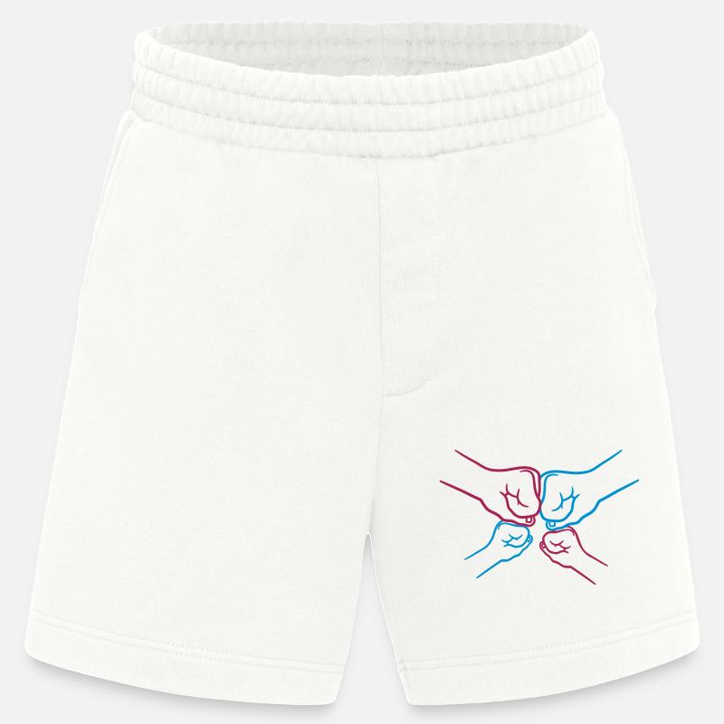Fäuste 2 Kinder - Heavyweight Shorts - made by SPREAD  - OFF WHITE