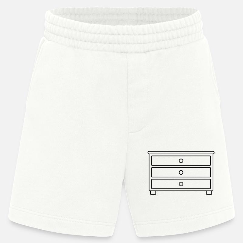 Möbelstück Schubladen Kommode Design - Heavyweight Shorts - made by SPREAD  - OFF WHITE