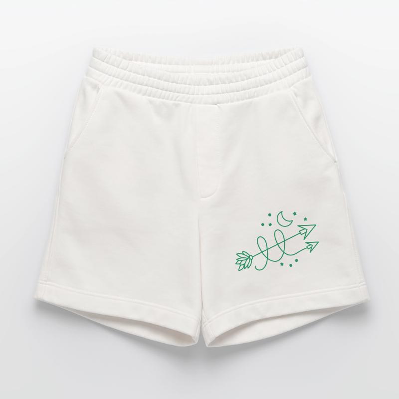 arrows direction with crescent moon Heavyweight Shorts - made by SPREAD 