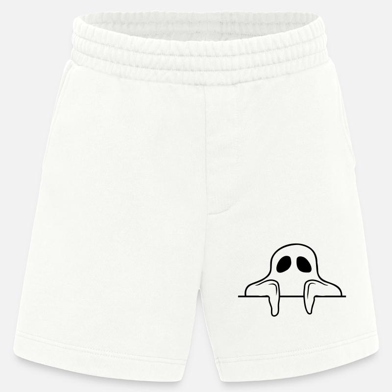 Comic Ghost Derrière le mur - Short bio épais fabriqué en UE - OFF WHITE