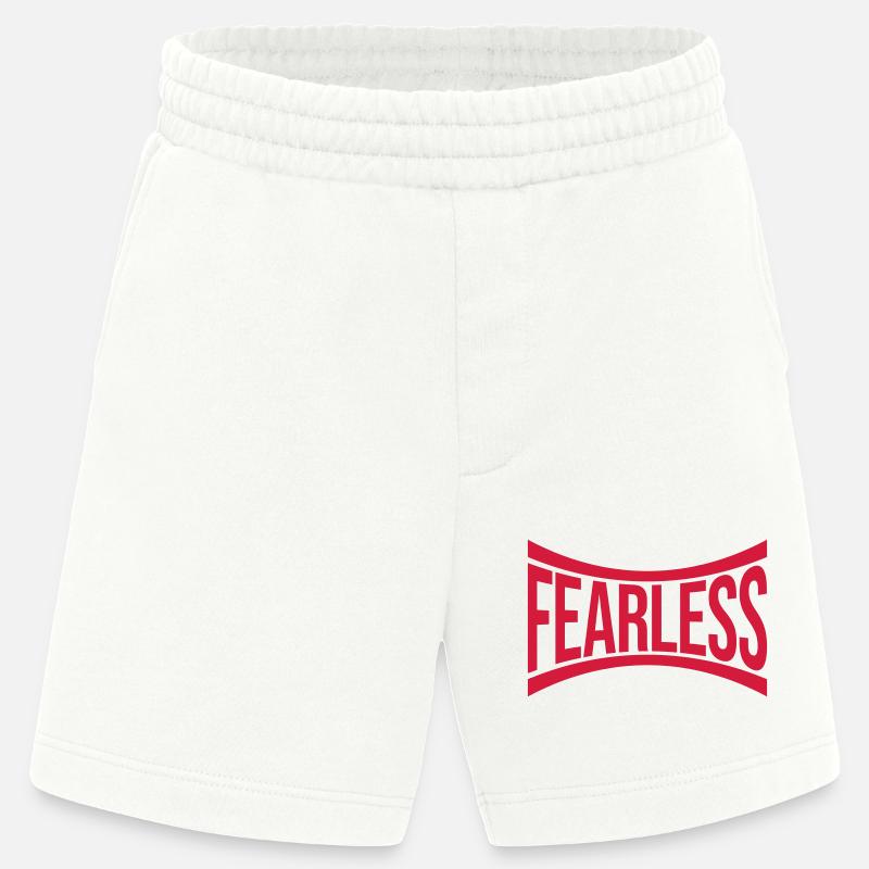 fearless Text Zitat Design - Heavyweight Shorts - made by SPREAD  - OFF WHITE