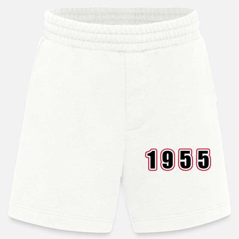 Anniversaire de l’année 1955 - Short bio épais fabriqué en UE - OFF WHITE